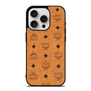 MCM WORLD WIDE BROWN LEATHER iPhone 12 Pro Case Cover